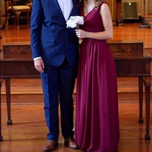 Maroon Bridesmaid dress